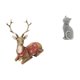thumbnail image 1 of Figuras de renos,Figuras de reno,alce,ciervo,estatua,decoración del hogar,Estatua de reno para mesa,adorno moderno para oficina,Figura de escritorio,Estatua de gato,linda, 1 of 8