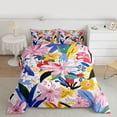 thumbnail image 2 of Manfei Colorful Flowers 2pcs Bedding Comforter Set for Teens Boys Girls,Botanical Plants Twin Comforter Sets,Spring Graden Breathable Bedding Set,Lightweight Room Decor,Reversible, 2 of 8