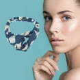 thumbnail image 3 of Unique Bargains 1 Pc Fashion Lily Pattern Cross Elastic Hairband for Women Navy Blue, 3 of 6