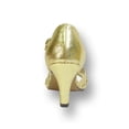 thumbnail image 4 of FLORAL Eryn Women's Wide Width Evening Dress Shoes for Wedding, Prom, & Dinner GOLD 12, 4 of 6