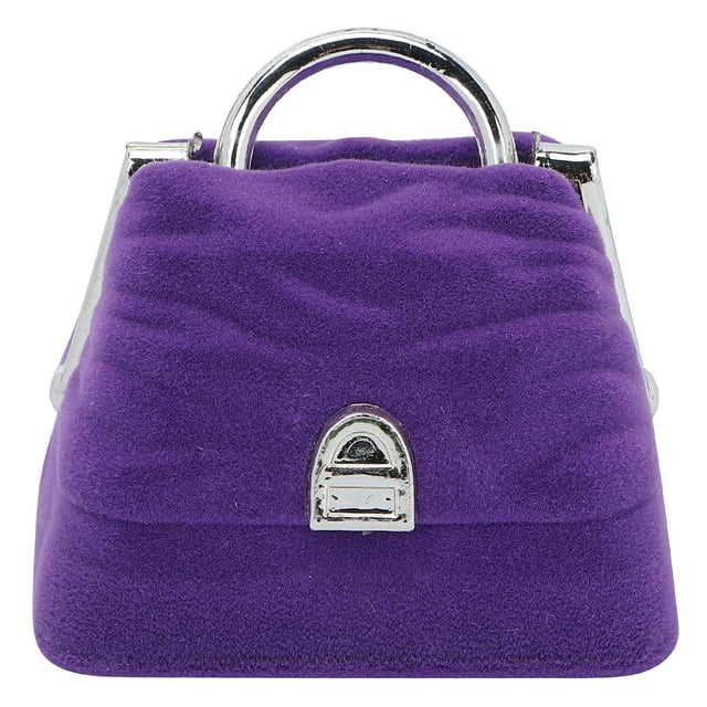 Bague Boîte Rétro Exquise Durable Personnalité Légère Bijoux Sac à Main Ornement BoxPurple