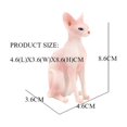 thumbnail image 4 of Simulation Cats Animals Action Figures Pet Models Hand Painted Cats Animals Toy Set Cake Topper Christmas Birthday Gift for Kids, 4 of 5