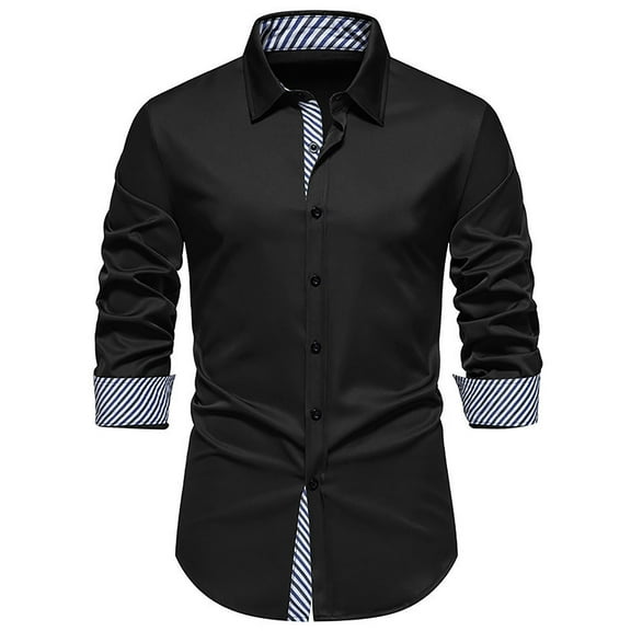 PuLe Shirts for Men Dress Shirts for Men Long Sleeve Dress Shirts Regular Fit Casual Business Official Wedding Button Down Formal Shirts