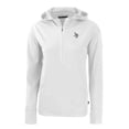thumbnail image 2 of Women's Cutter & Buck  White Minnesota Vikings Daybreak Eco Recycled Half-Zip Hoodie, 2 of 3