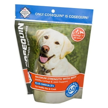 Cosequin Maximum Strength (DS) Plus MSM Joint  Dog Supplement, 60 Soft Chews