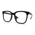 thumbnail image 3 of Nerdy Large Horn Rim Rectangular Blue Light Filtering Computer Eyeglasses Black, 3 of 8
