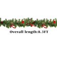 thumbnail image 3 of 8.2 FT LED Christmas Garland with Pinecones & Berries - 50 Warm White Battery Operated Lights, 8 Modes Prelit Garland for Indoor/Outdoor Holiday Door and Home Decor, 3 of 7