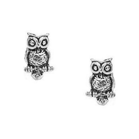 925 Sterling Silver Owl Stud Post Earrings Small Tiny For Kids 925 Sterling Silver Owl Stud Post Earrings Small Tiny For Kids