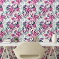 thumbnail image 2 of Ambesonne Floral Peel & Stick Wallpaper for Home, Colorful Large Roses Plot, 13"x36", Dark Magenta Teal and Green, 2 of 5