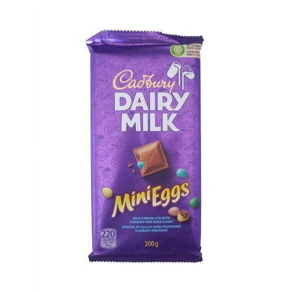 Cadbury Dairy Milk Chocolate with Mini Eggs Bar, 200g/7oz
