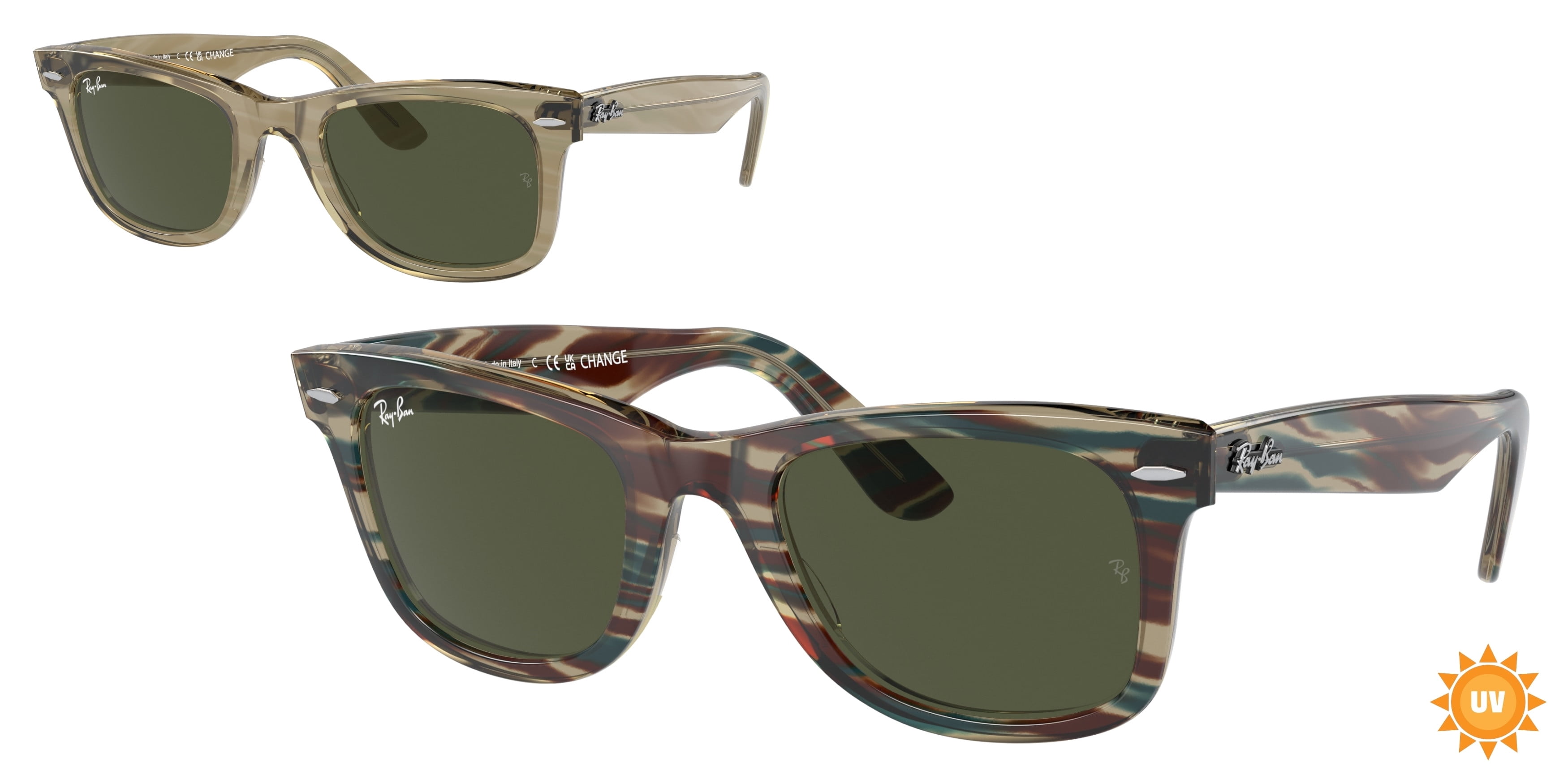 Ray Ban RB2140 901/58 50M Black/Green Polarized - Walmart.com