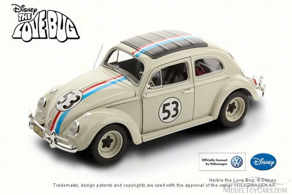 The Love Bug Volkswagen Herbie #53, Hot Wheels BLY59 - 1/18 Scale Diecast  Model Toy Car