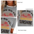 thumbnail image 5 of Camiseta de manga corta estampada para mujer, cuello redondo, camisa informal de verano, Tops para oficina, cita nocturna, salida gris XXL, 5 of 5