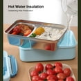 thumbnail image 3 of Labymos Portable Lunch Box 304 Stainless Steel Leakproof Microwave Heating Divided Food Containers with Spoon, 3 of 8