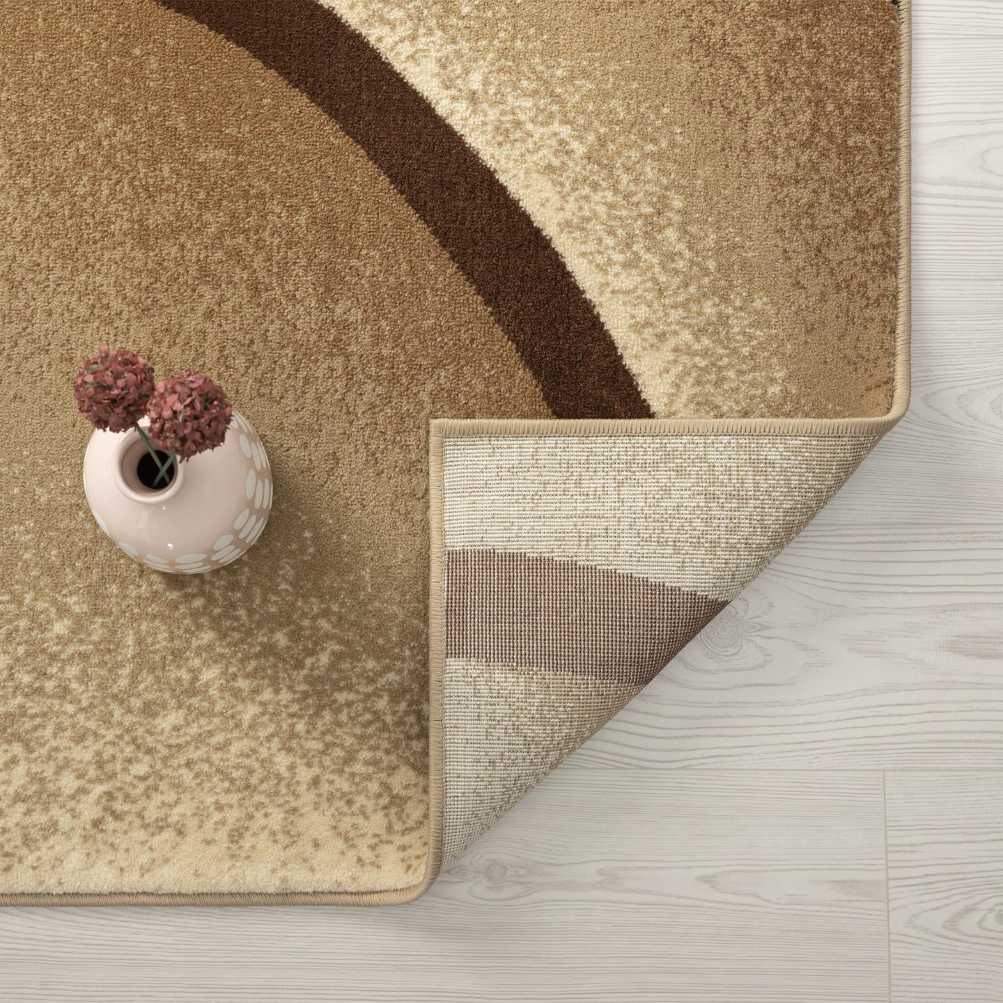 Luxe Weavers Beige Modern Abstract Area Rug 2x3 Geometric Living Room Carpet
