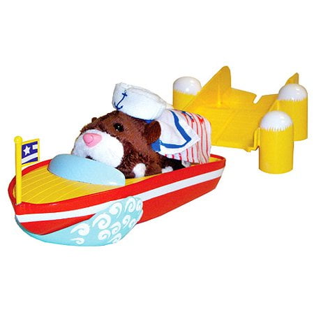Zhu Zhu Pets Speed Boat Dock Add on Playset Connect to other ZhuZhu Hamster Track Systems