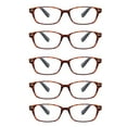thumbnail image 2 of EYE ZOOM 5 Pack Ladies Plastic Fashion Reading Glasses for Women, Tortoise Brown +1.25, 2 of 4