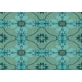 thumbnail image 1 of Ahgly Company Machine Washable Indoor Rectangle Transitional Turquoise Green Area Rugs, 8' x 10', 1 of 7
