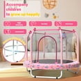 thumbnail image 6 of 60" Toddler Trampoline for Kids, SEGMART Kids Trampoline with Enclosure Net and Balls, Indoor Outdoor Mini Small Trampoline Birthday Gifts for Boys and Girls Age 3 Months and up, 6 of 7