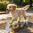 thumbnail image 3 of 4Pcs Mesh Dog Shoes Dog Boots, Breathable Dog Shoes for Small Dogs, Waterproof Puppy Booties Sandals with Anti- Sole, Dog Shoes for Hot Pavement Durable Pet Paw Protector, 3 of 7
