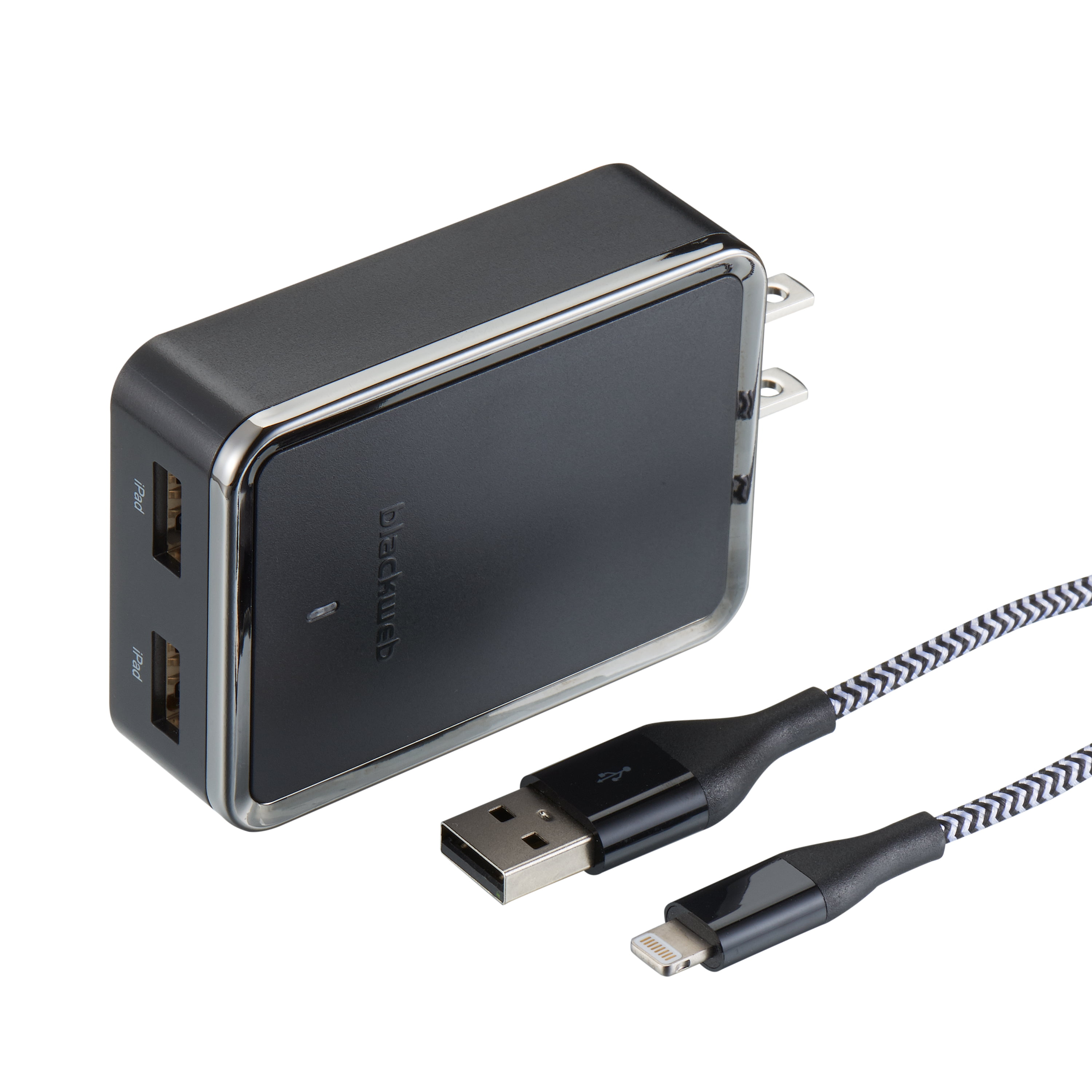 Blackweb 4.8 Amp Dual Port USB Wall Charger, Black - Walmart.com ...