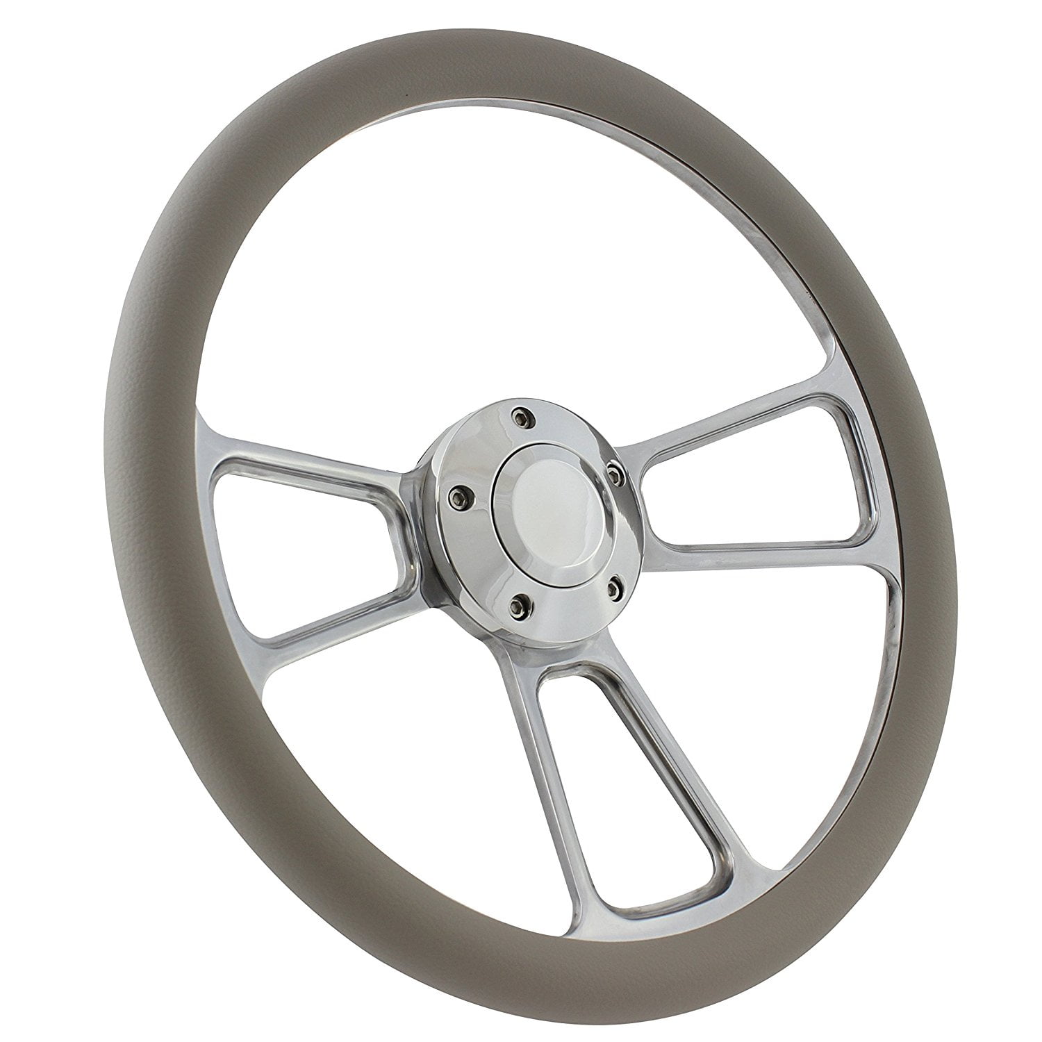 EZGO Golf Cart Steering Wheel Kit 14" Polished Muscle Steering Wheel