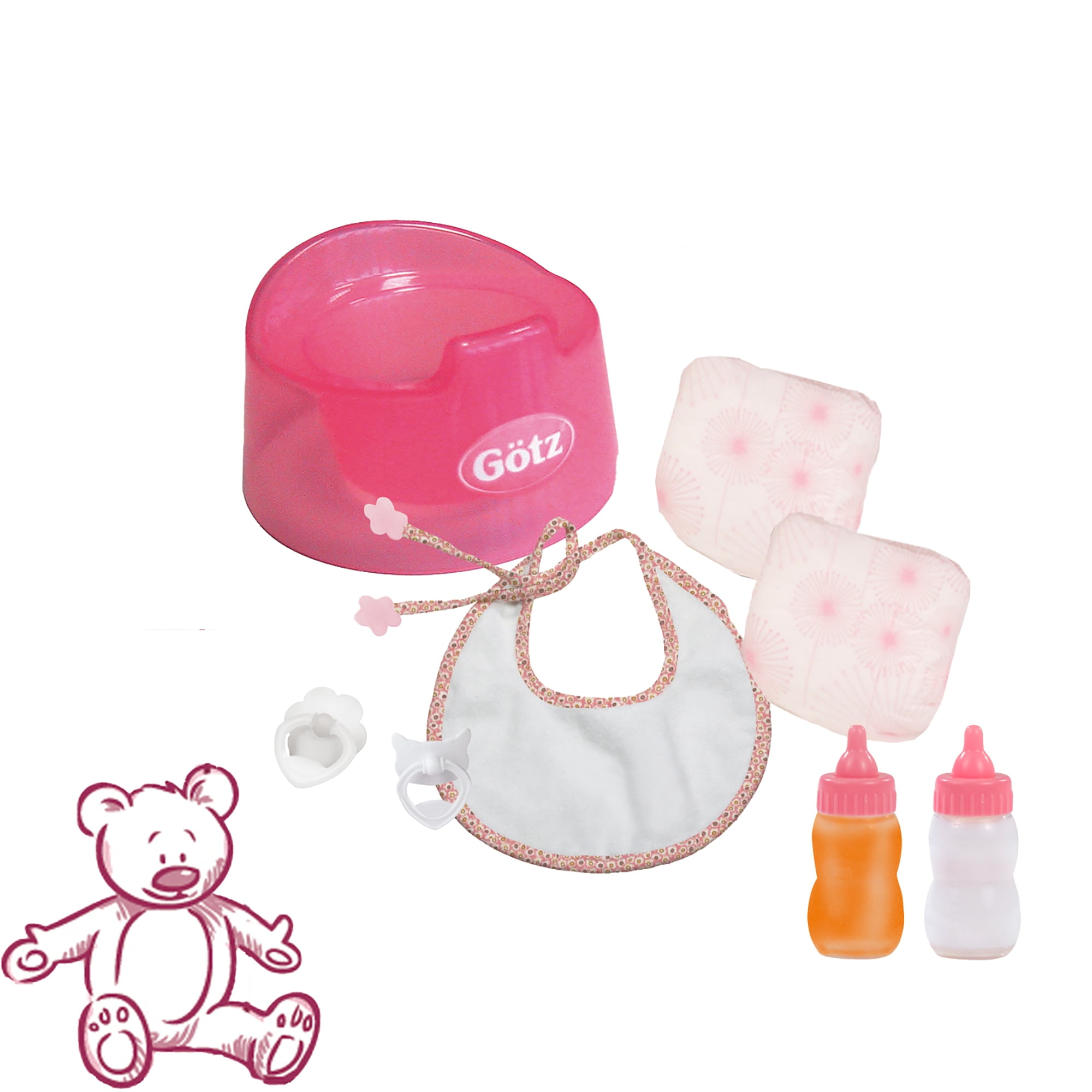 Gotz Basic Care Potty Training Set for Baby Dolls up to 16.5