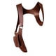 thumbnail image 4 of Bolso de hombro oculto bajo el brazo para mujer y hombre, bolso para teléfono móvil de piel sintética estilo steampunk. Rojo marrón, 4 of 9