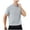 Gray, variant on Mens Lightweight Athletic Short Sleeve Nylon Hoodies Workout Sport Sweatshirts Solid Color Pullover T-Shirts White
