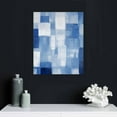 thumbnail image 5 of Nawypu  Blue Wall Art White and Blue Abstract Wall Art Modern Oil Painting Print Canvas Aesthetic Wall Decor for Living Room Bedroom Bathroom Office, 5 of 5