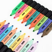 ZEYAR Highlighter Pastel Colors Chisel Tip Marker Pen, Assorted Colors, Water Based, Quick Dry 18 Colors