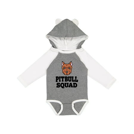 

Inktastic Dog Pitbull Squad Gift Baby Boy or Baby Girl Long Sleeve Bodysuit