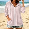 thumbnail image 2 of Jackets for Women Lightweight Long Sleeve Zip up Jacket Loose Fit with Pockets for Outdoor Travel Casual Hooded Jackets,Sizes S-2XL, 2 of 9