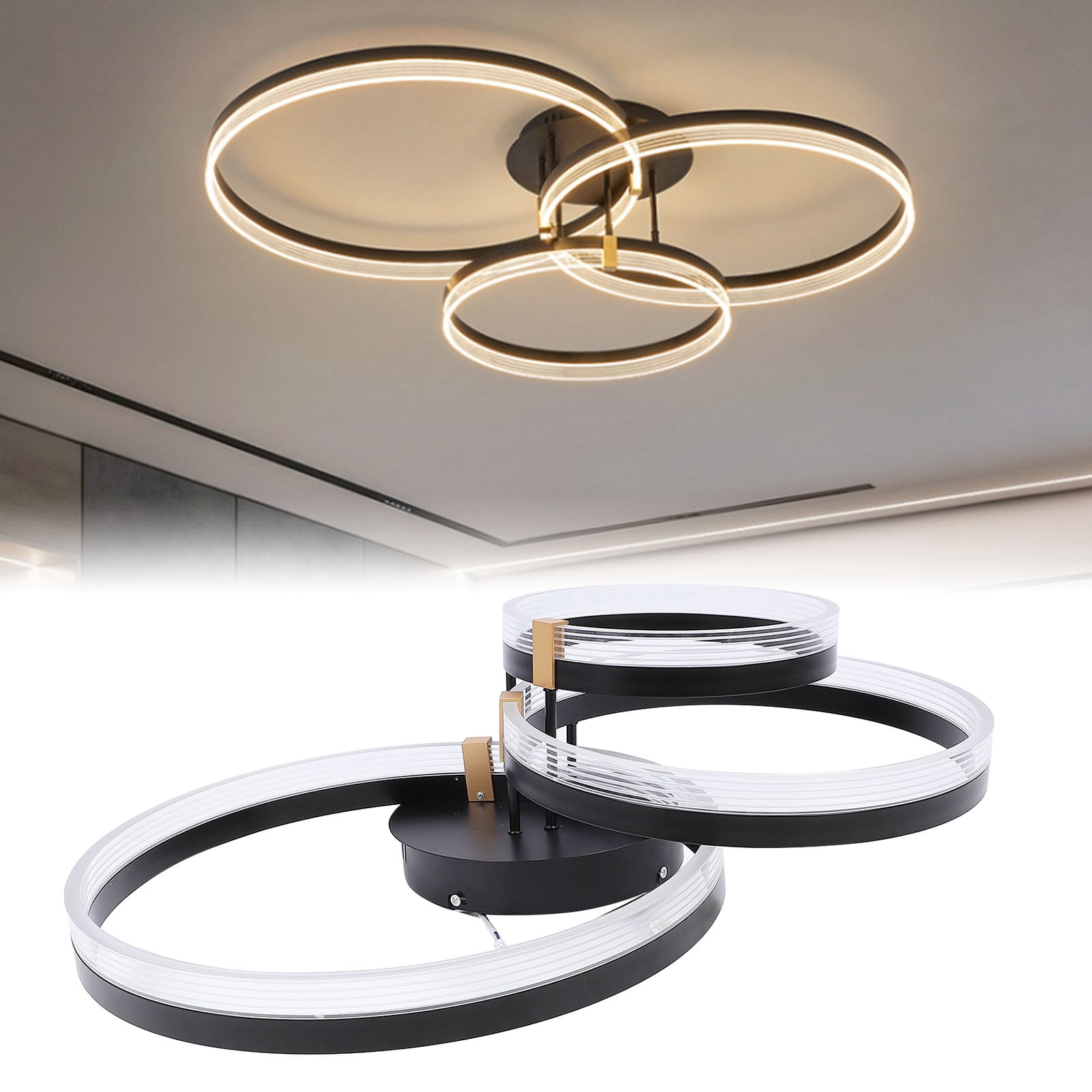 Home Storage Modern Ceiling Light Fixture, Prevent Stroboscopic High CRI Bright LED Modern Ceiling Light Fixture Flush Mount Lamp Stylish Erosion for Living Room