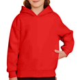 thumbnail image 3 of Hoodies Kids Red Hoodies Long Sleeve Hooded Sweatshirt Top Warm Fall Winter Clothes Size 11-12 Years Boys Clothes Boys Girls Fashion, 3 of 8