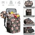 thumbnail image 5 of Travel Cooler Bag - Pioneer Flower Floral Print Pattern Camping Beer Cooler Backpack with Bottle Opener- Waterproof Insulated Picnic Backpacks - Cooler Bag for Beach, 5 of 6