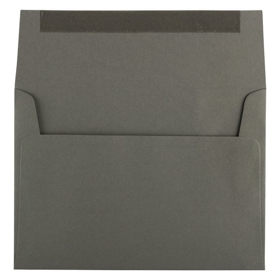 JAM Paper A7 Envelopes, 5 1/4 x 7 1/4, Dark Grey, 1000/Carton