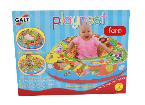 Farm-Covered Inflatable Ring Playnest Baby Gear Infants Fabric Gifts NEW 