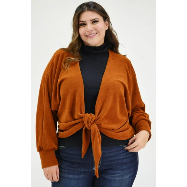 Cárdigan con nudo Roman Fashion /Tallas Extras, 1847 (Chedron) cafe 42 Roman Fashion JA-GR-1847-CHEDRON