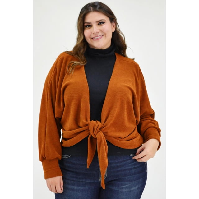 Cárdigan con nudo Roman Fashion /Tallas Extras, 1847 (Chedron) cafe 42 Roman Fashion JA-GR-1847-CHEDRON