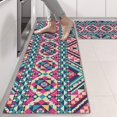 thumbnail image 2 of Kitchen Rugs Sets Of 2,Colorful Geometric Pattern Anti Fatigue Kitchen Mat Rugs Non Slip Washable,Decorative Kitchen Floor Mats for Kitchen,Sink,Laundry,17"X47", 2 of 5