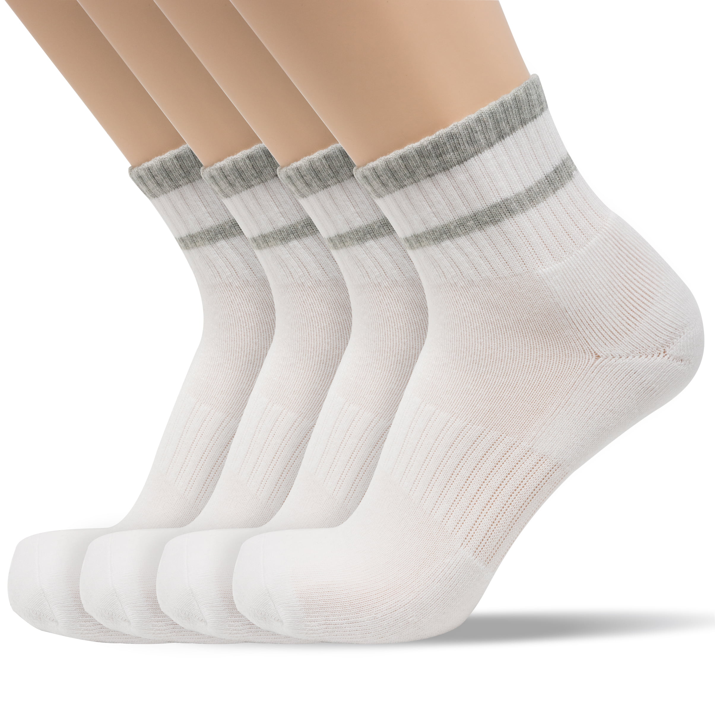 Uandi Socks Uandi Men S Performance Cotton Mid Cut Quarter Athletic Socks 4 Pack