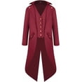 thumbnail image 1 of Chaqueta de frac medieval para niño, disfraz de Halloween, estilo gótico, steampunk, vintage, victoriano, uniforme., 1 of 5