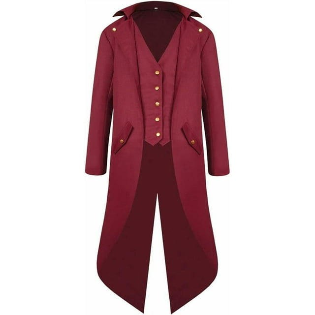 Chaqueta de frac medieval para niño, disfraz de Halloween, estilo gótico, steampunk, vintage, victoriano, uniforme.
