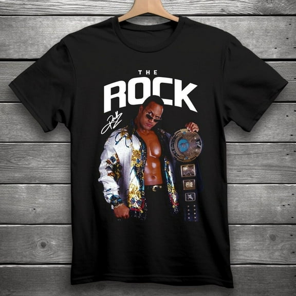 The Rock Wrestling T-Shirt Black S-3XL WWE