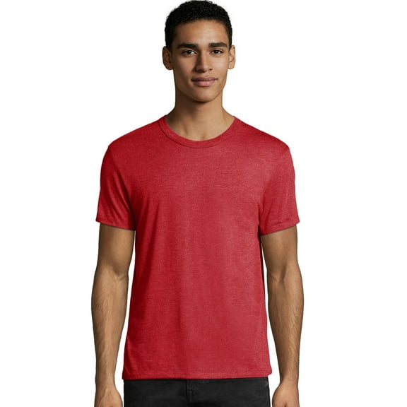Hanes Men's Modal Elevated Tee Carmine Red Triblend S