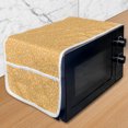thumbnail image 1 of Nerdy Microwave Oven Cover, Hipster Glasses Pattern Simplistic Arrangement with Warm Toned Background, Water Resistant Organizer with Pockets Kitchen, 36" x 12", Pale Orange and Cream, by Ambesonne, 1 of 4