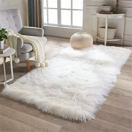 Soft Rectangle Faux Sheepskin Rug Sofa Carpet Living Room Bedroom