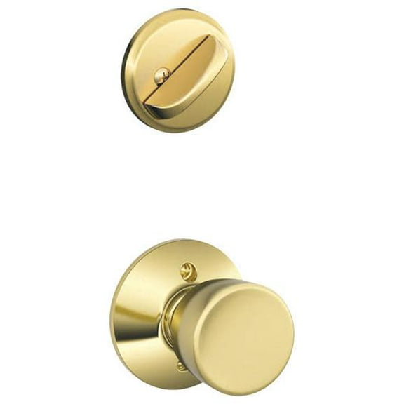 Schlage F59 Bell Interior Active Trim with 12326 Latch and 10027 Strike Bright Brass Finish