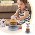thumbnail image 2 of Early Education Soft Rubber Cube Rainbow Circle 6 Stacking Toys Children's X59C N2G1, 2 of 8